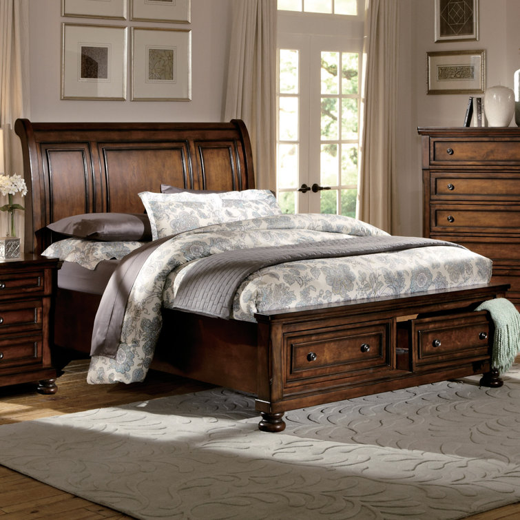 Lark Manor Cordle Solid Wood Storage Bed & Reviews Wayfair